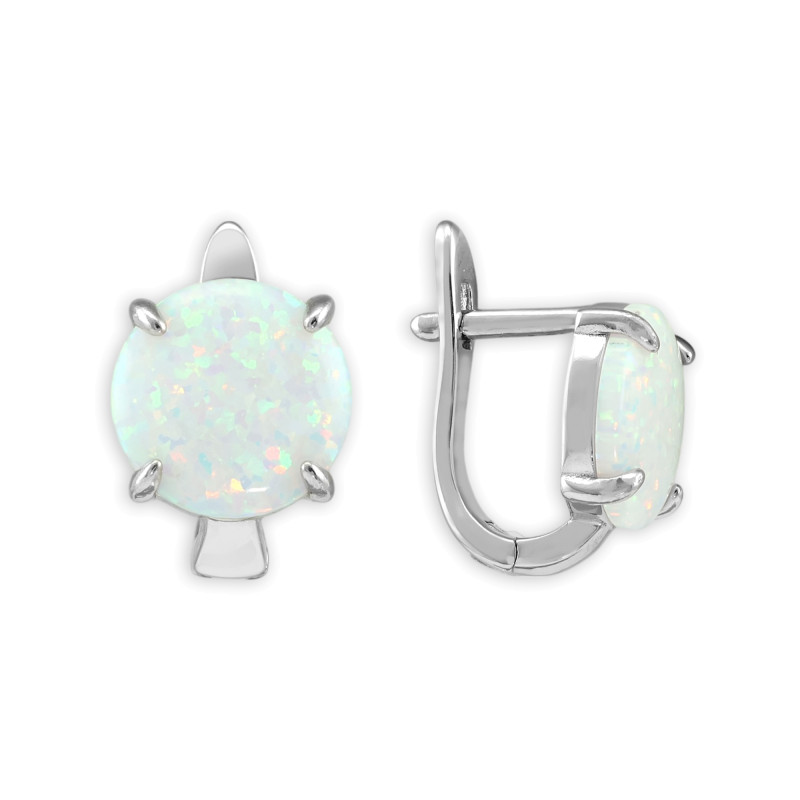 Серьги из серебра с опалами