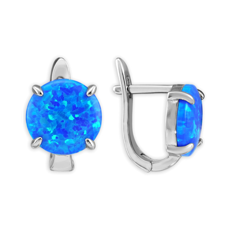 Серебряные серьги с опалами