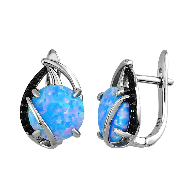 Серебряные серьги с опалом