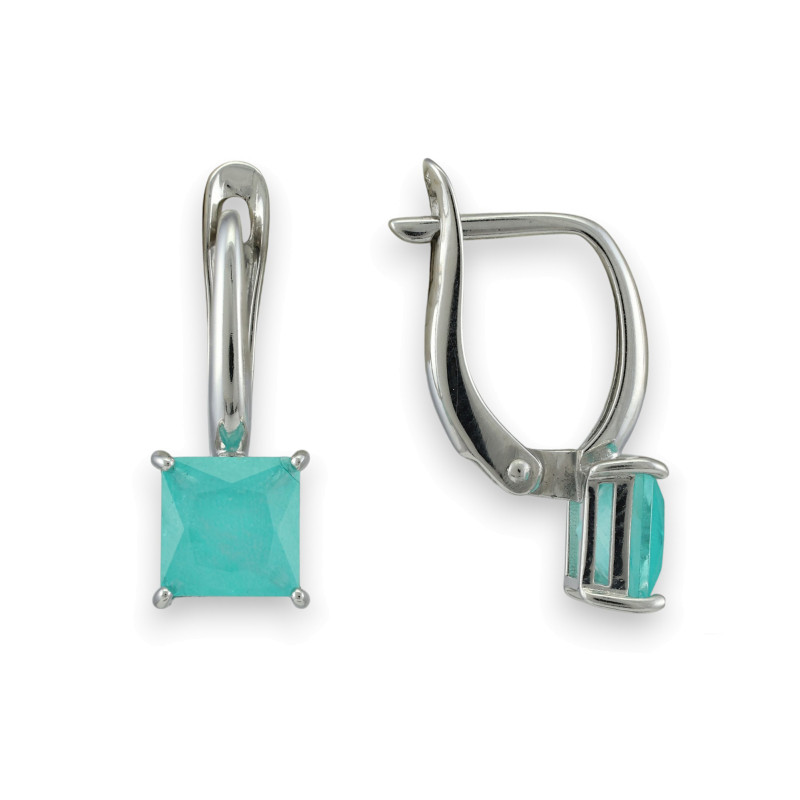 Серьги из серебра с турмалинами