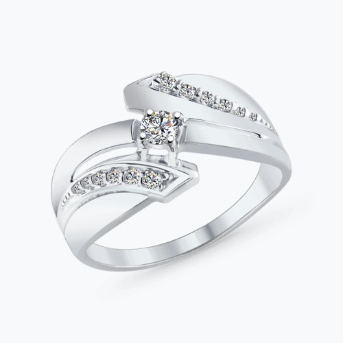 Серебряное кольцо с фианитами