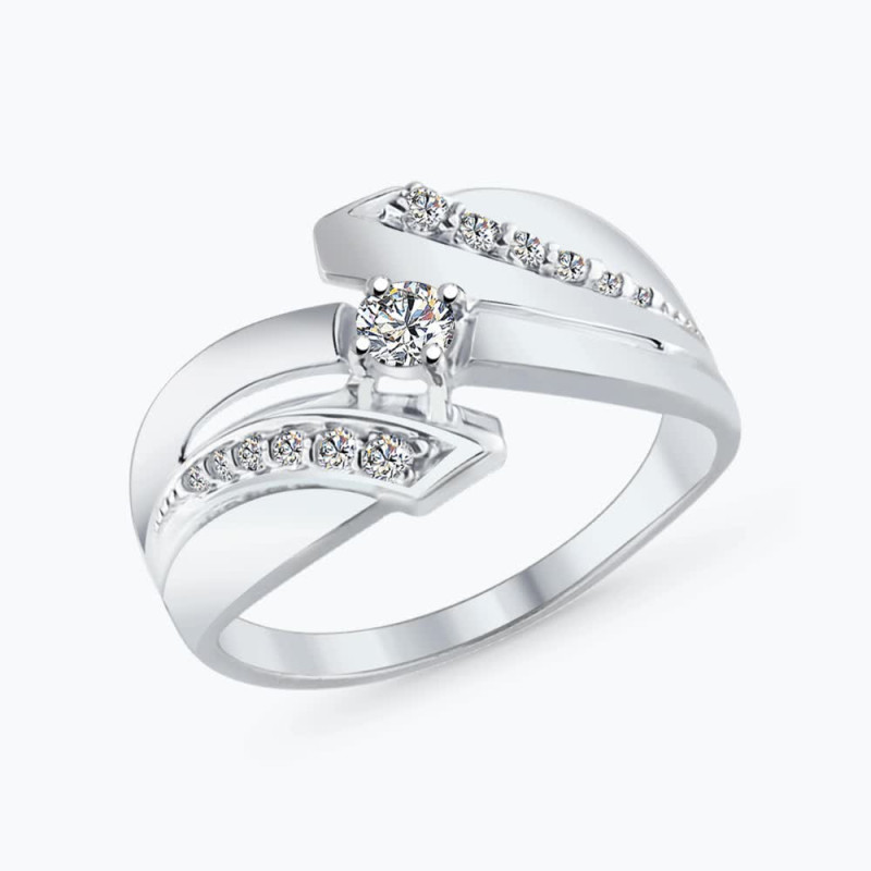 Серебряное кольцо с фианитами