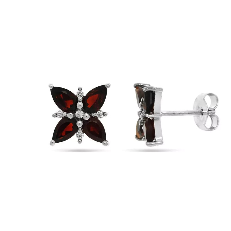 Серьги с гранатом