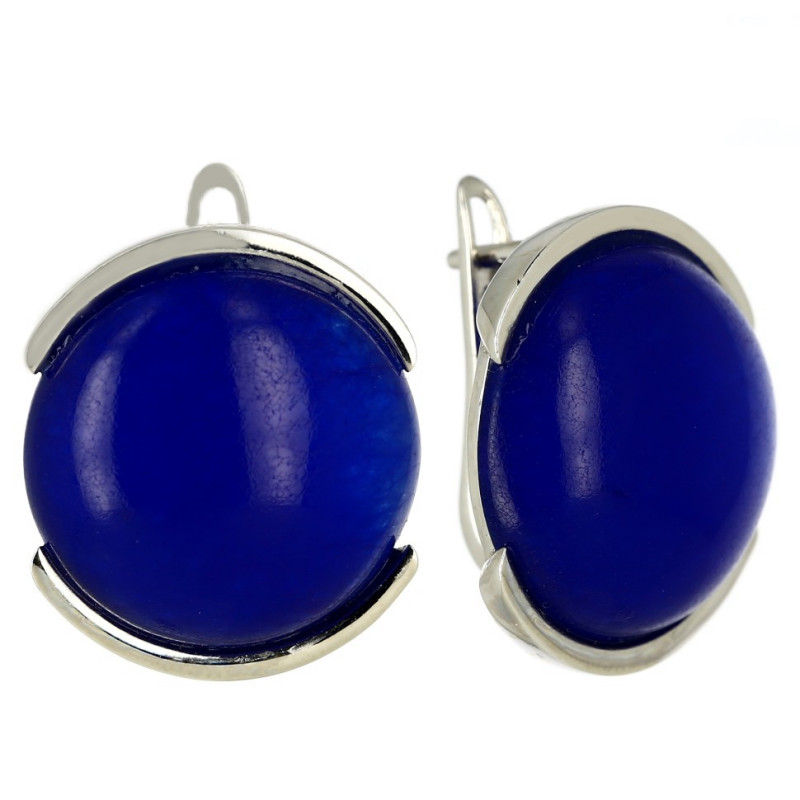 Серебряные серьги с агатом