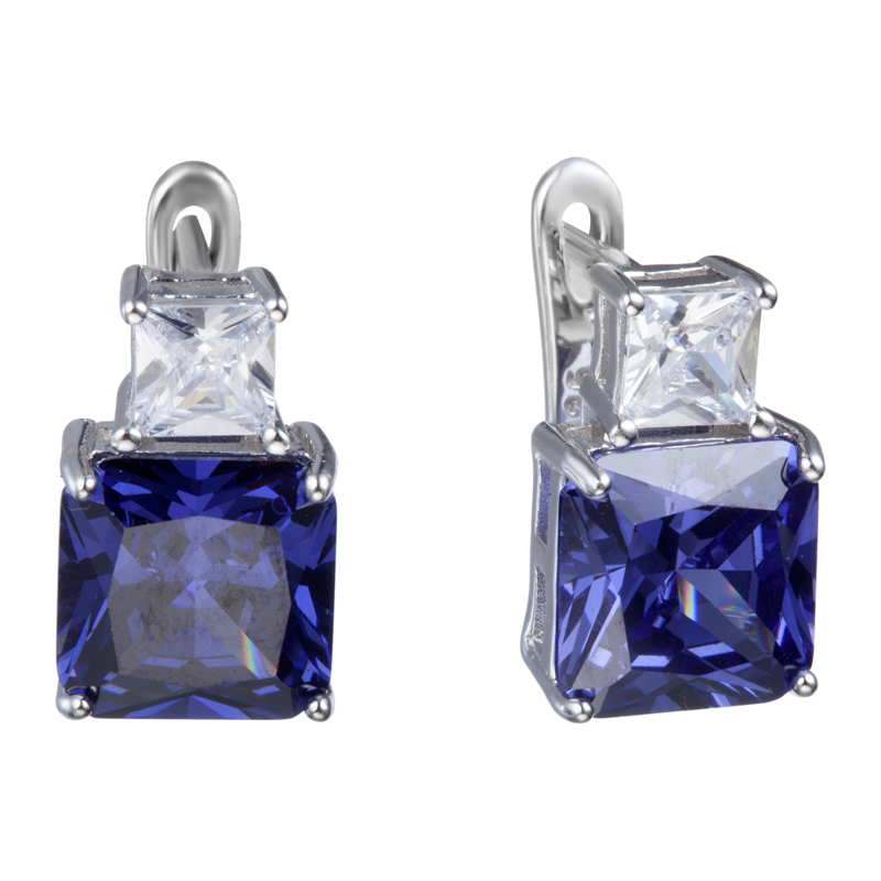 Серьги с кубическим цирконием