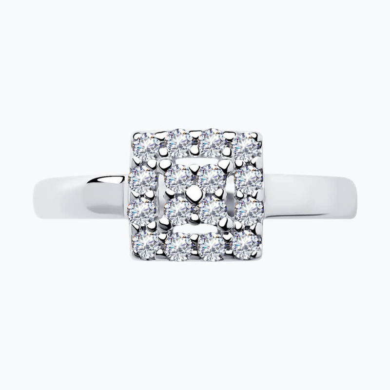 Серебряное кольцо с фианитами