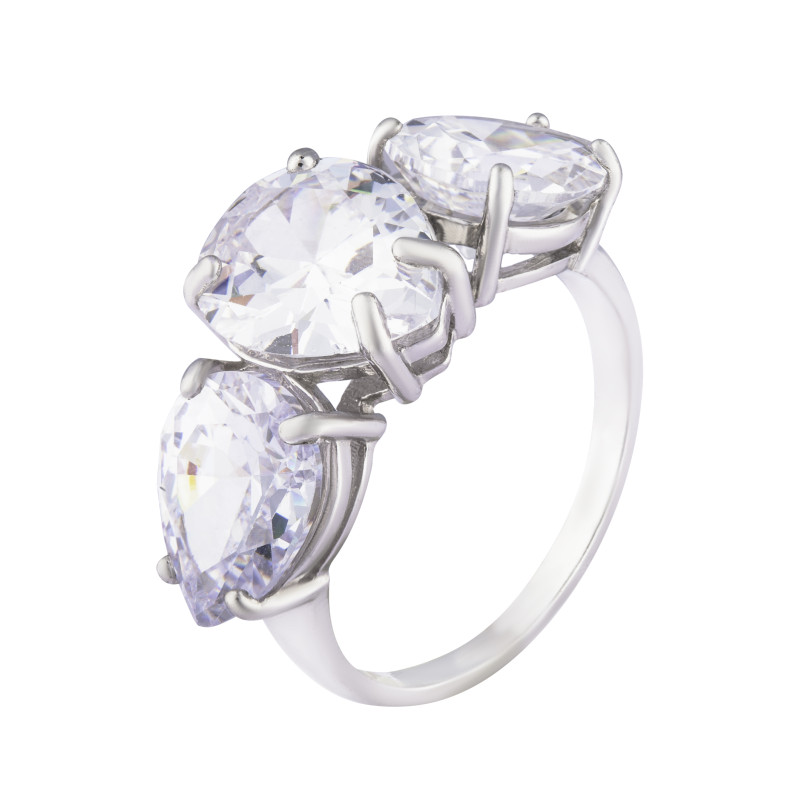 Кольцо серебряное с кубическим цирконием