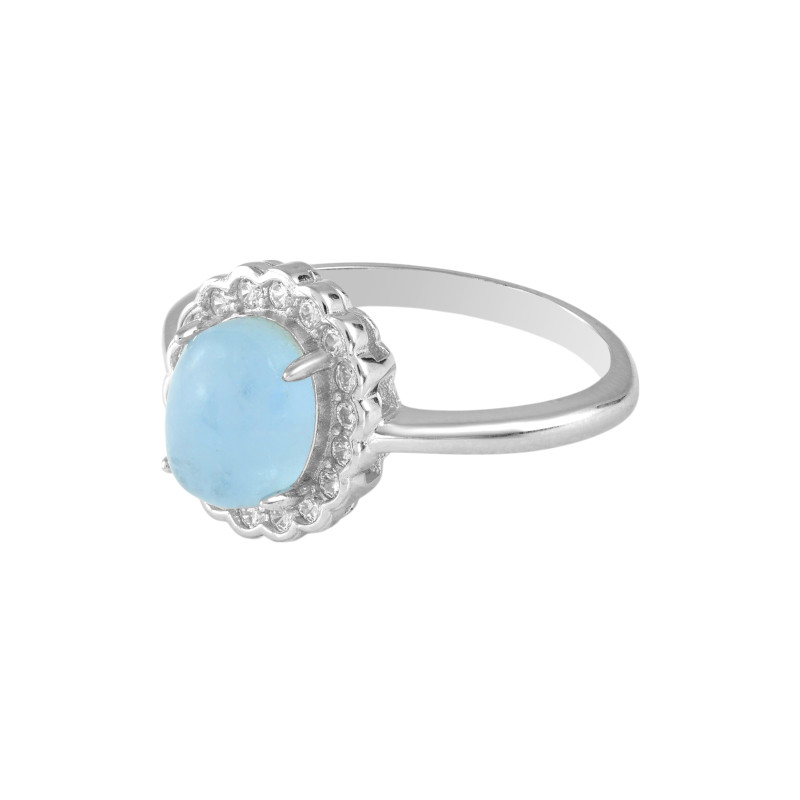 Серебряное кольцо с аквамарином 