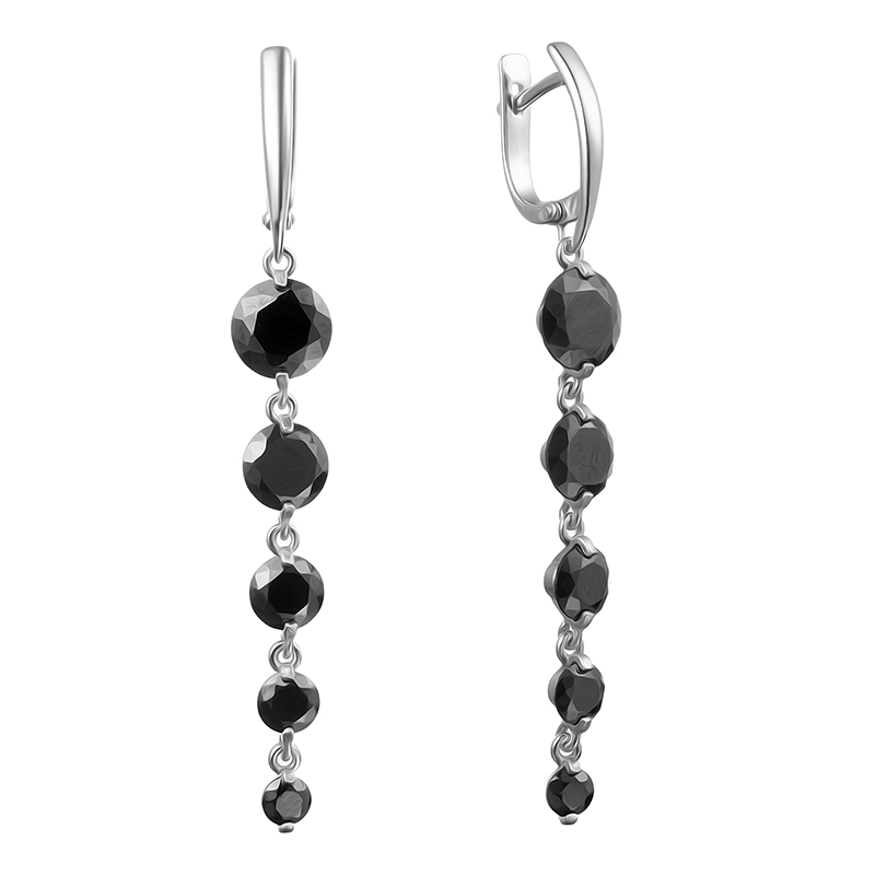 Серьги с кубическим цирконием