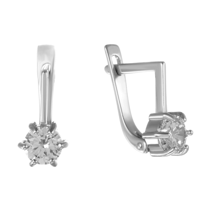 Серьги с кубическим цирконием