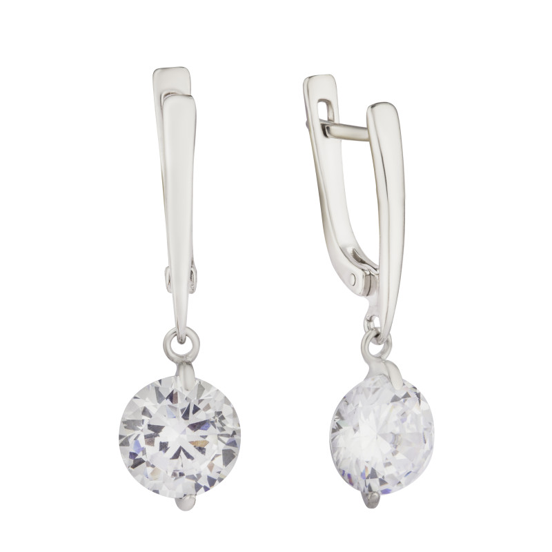 Серьги серебряные с кубическим цирконием