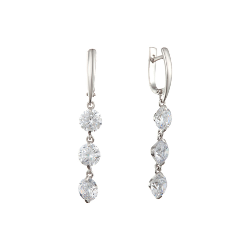 Серьги с кубическим цирконием