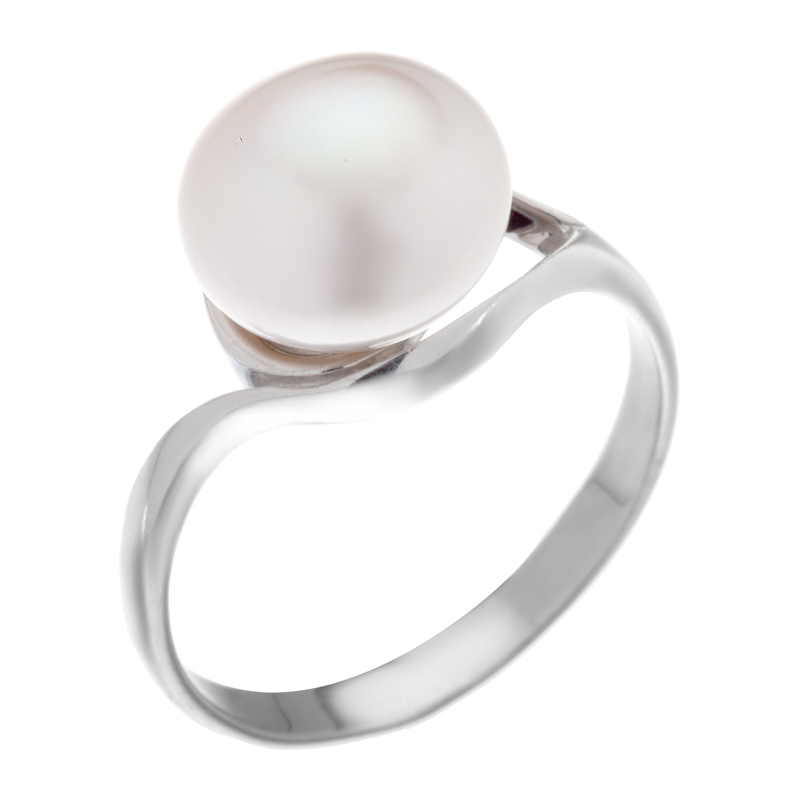 Кольцо серебряное с жемчугом