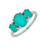 Кольцо из серебра с турмалином