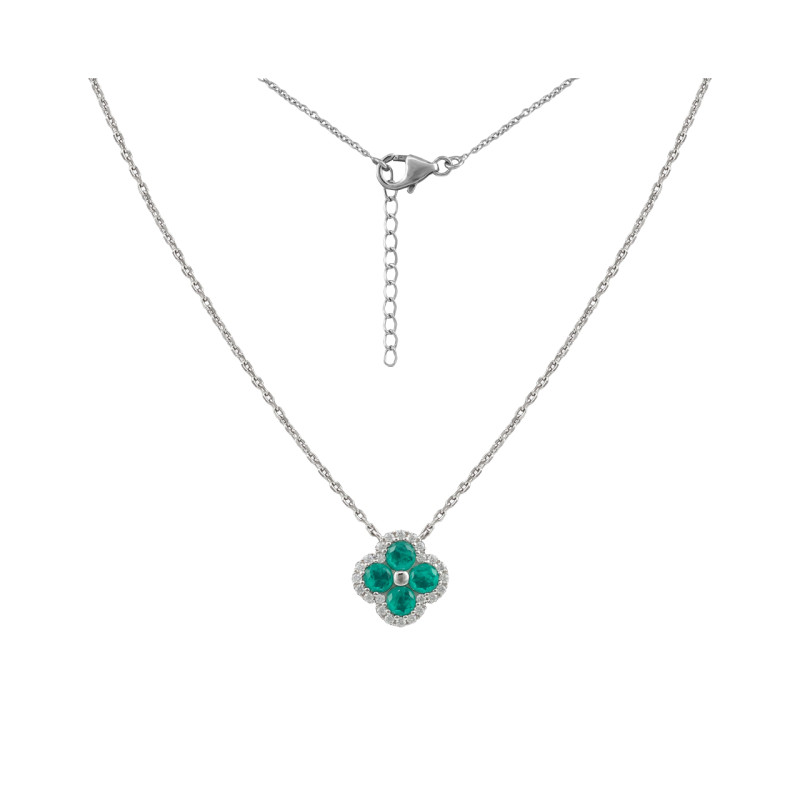 Колье с ситаллом и кубическим цирконием