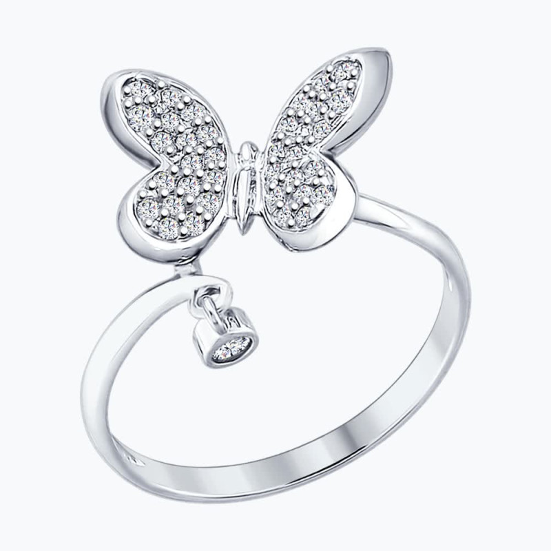 Серебряное кольцо с фианитами