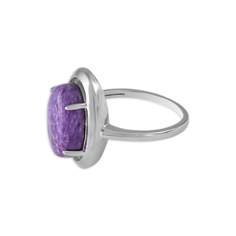 Серебряное кольцо с чароитом
