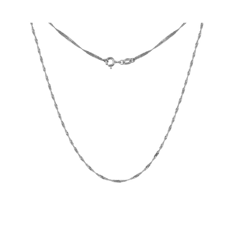 Серебряная цепь плетения сингапур