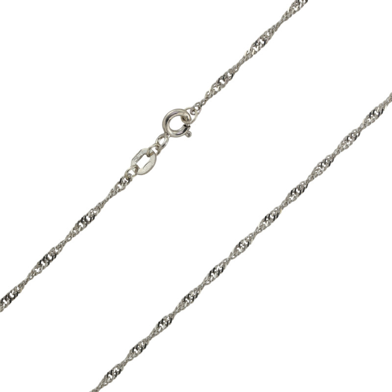 Серебряная цепь плетения сингапур