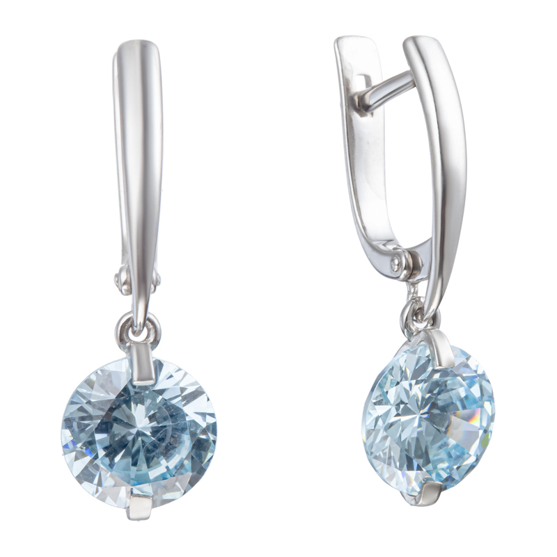 Серьги с кубическим цирконием