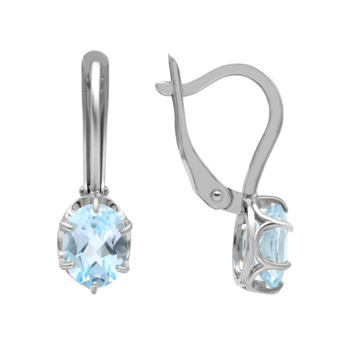 Серебряные серьги с топазами