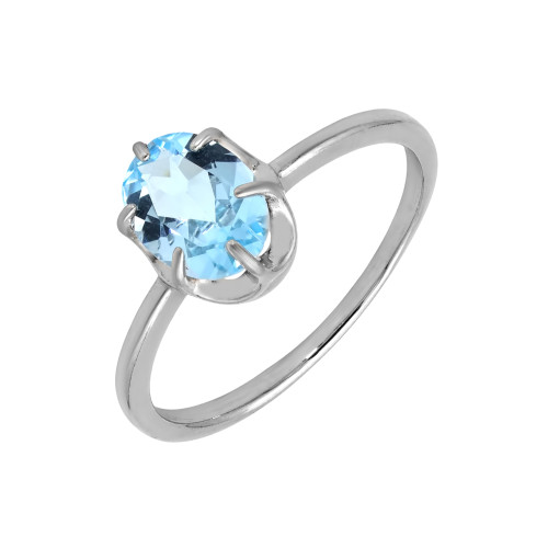 Серебряное кольцо с топазами