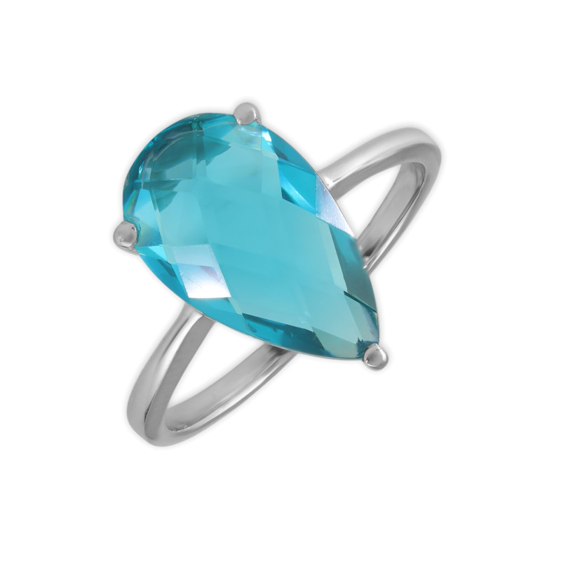 Серебряное кольцо с аквамарином