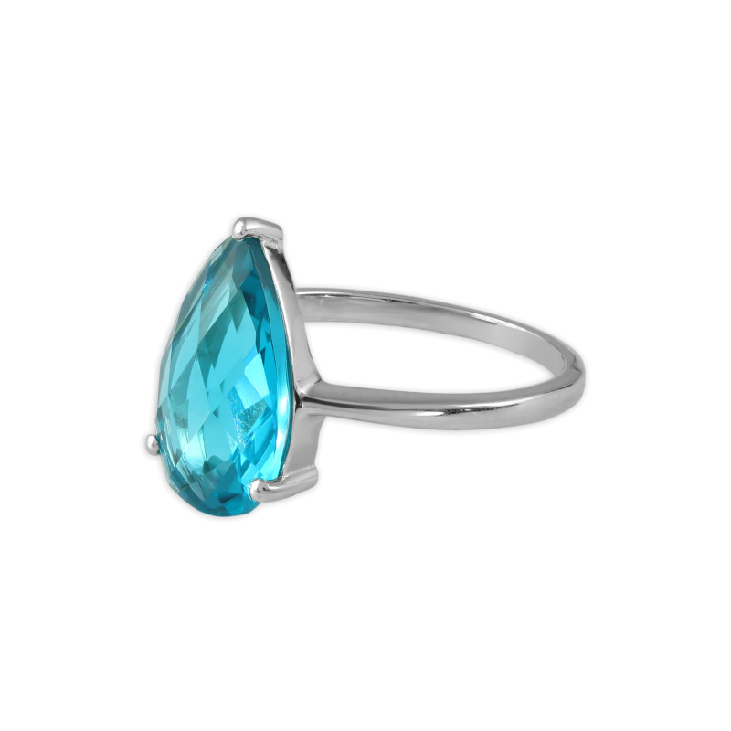 Серебряное кольцо с аквамарином