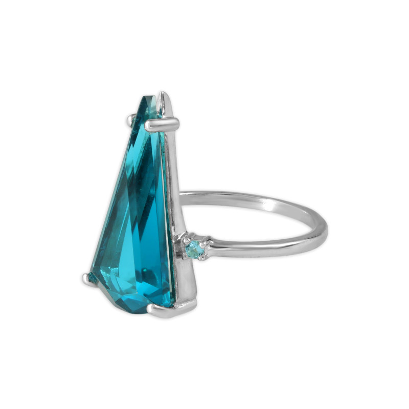 Серебряное кольцо с аквамарином