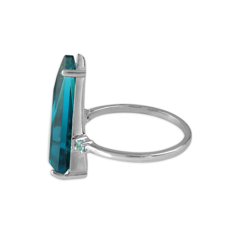 Серебряное кольцо с аквамарином