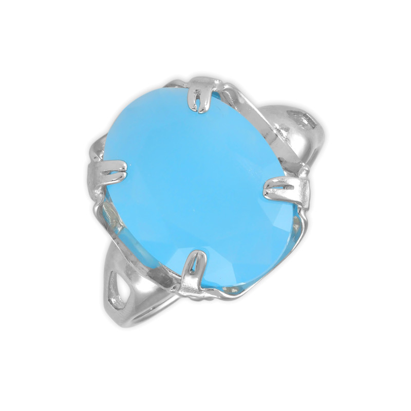 Кольцо из серебра с халцедоном Баканом