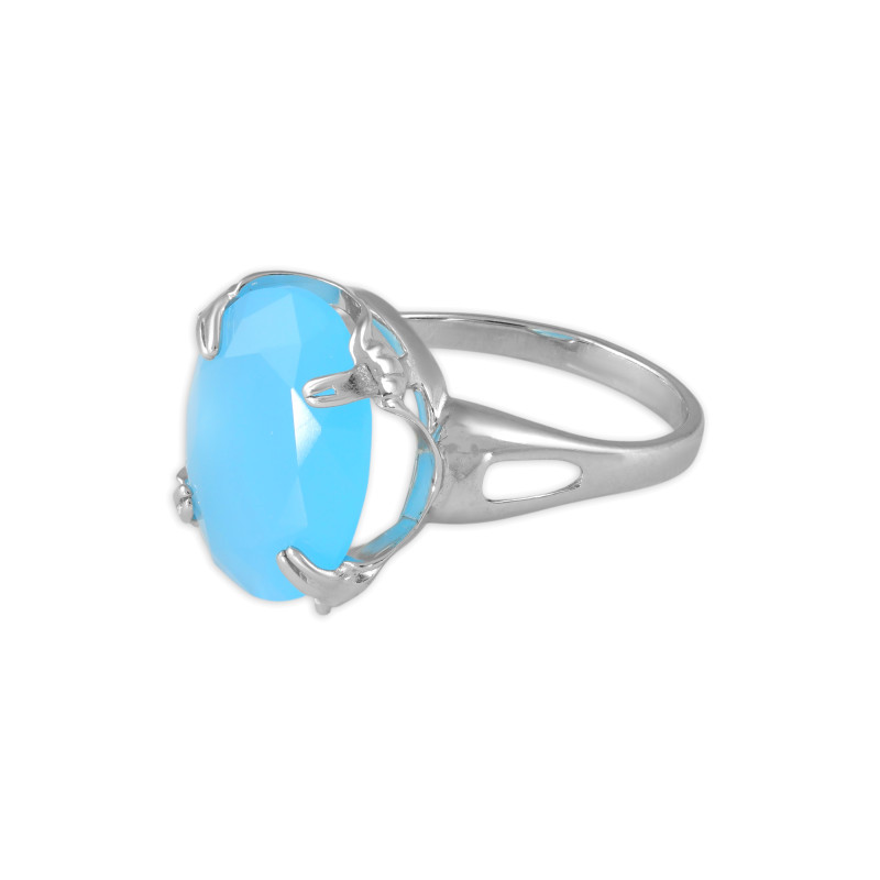 Кольцо из серебра с халцедоном Баканом
