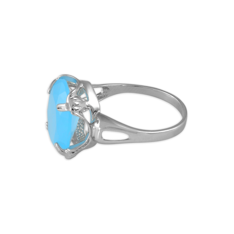 Кольцо из серебра с халцедоном Баканом