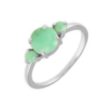 Серебряное кольцо с изумрудом