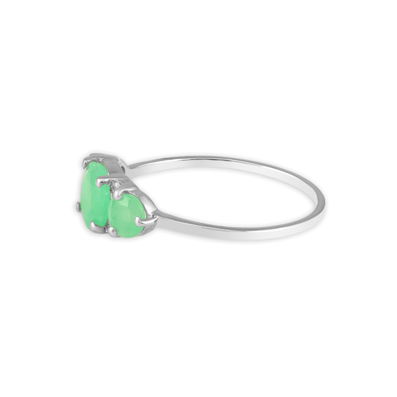 Кольцо серебряное с изумрудом