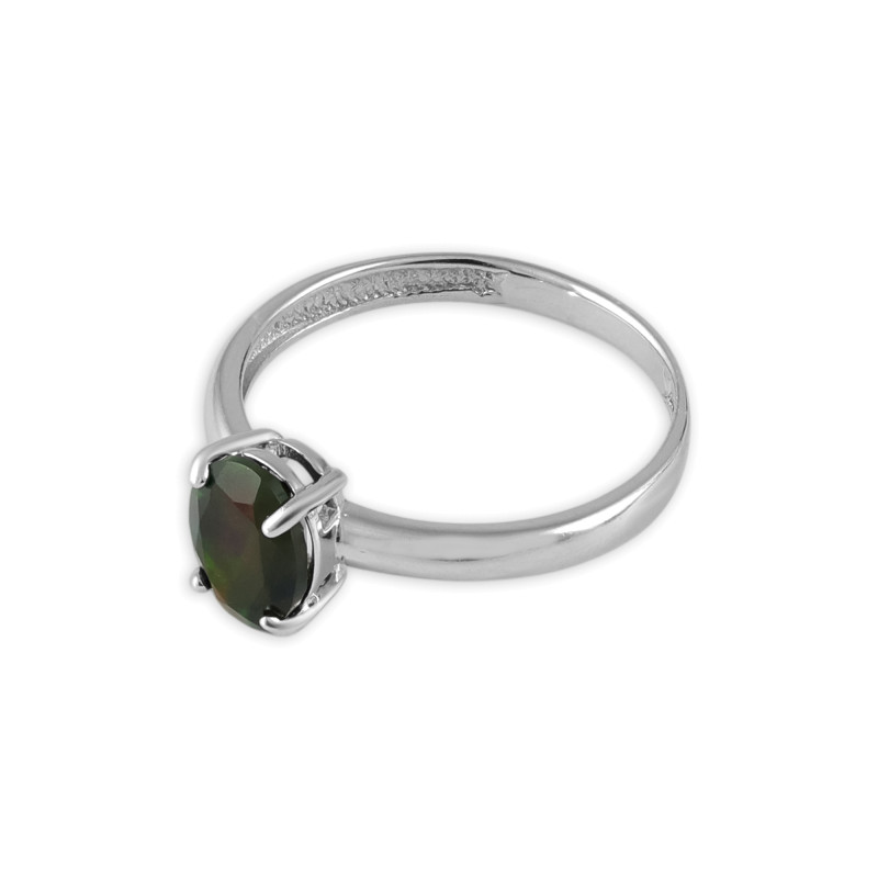 Кольцо серебряное с опалом