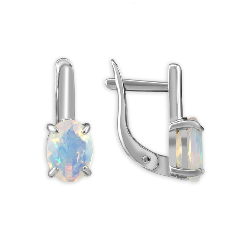 Серебряные серьги с опалами