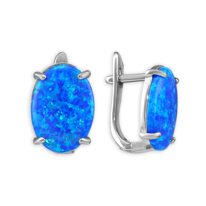 Серебряные серьги с опалами