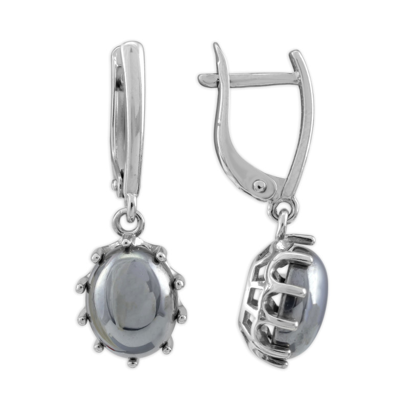 Серебряные серьги с терагерцем