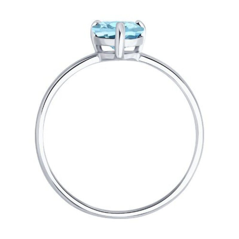 Кольцо из серебра с топазом