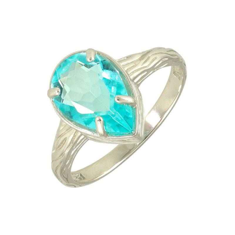 Кольцо серебряное с горным хрусталём