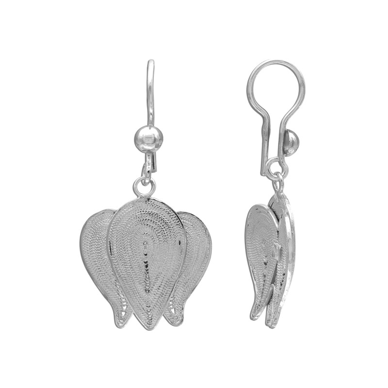 Серебряные серьги "Цветок"