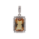 Подвеска с султанитом и кубическим цирконием