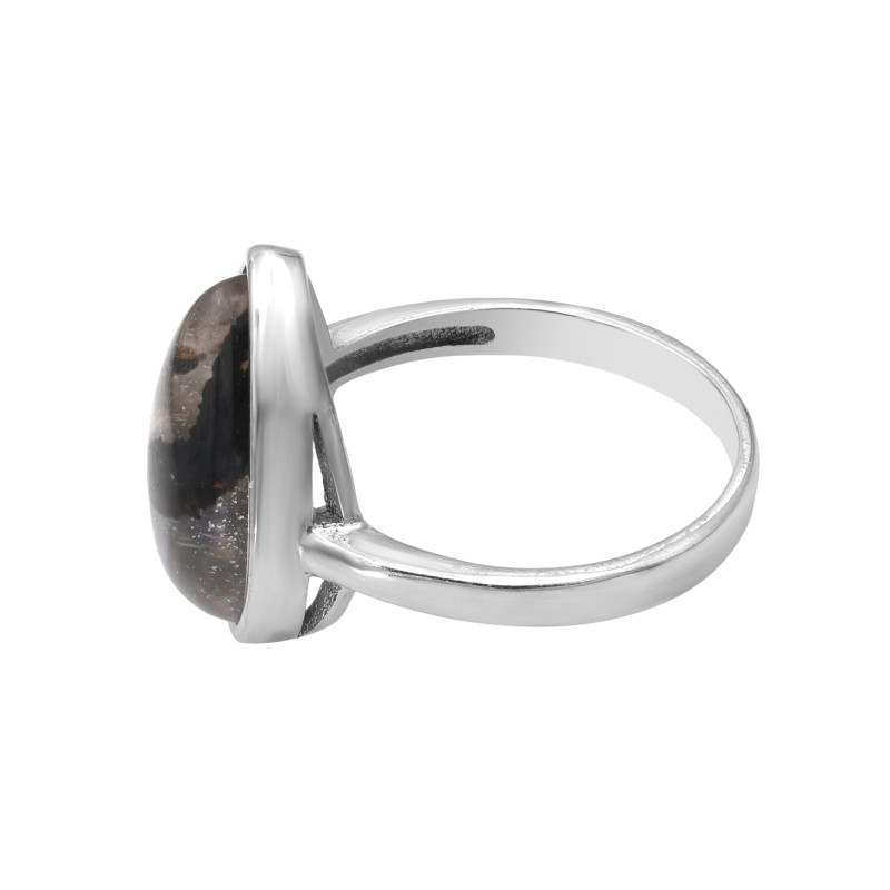 Кольцо серебряное с кварцем волосатик