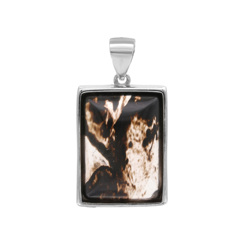 Плдвеска серебряная с кварцем волосатик