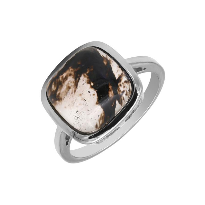 Кольцо серебряное с кварцем волосатик