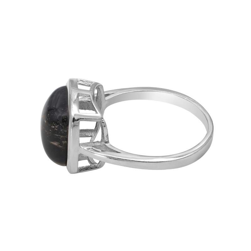 Кольцо серебряное с кварцем волосатик