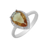 Комплект: серьги, кольцо и подвеска