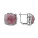 Серьги серебряные с натуральным аметистом