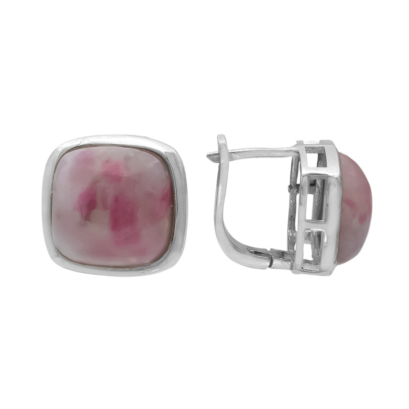 Серьги серебряные с натуральным аметистом